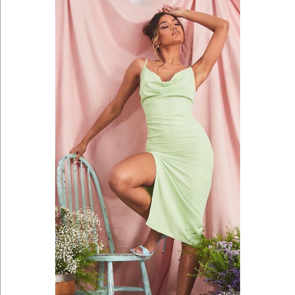 Cowl Neck Midi Dress